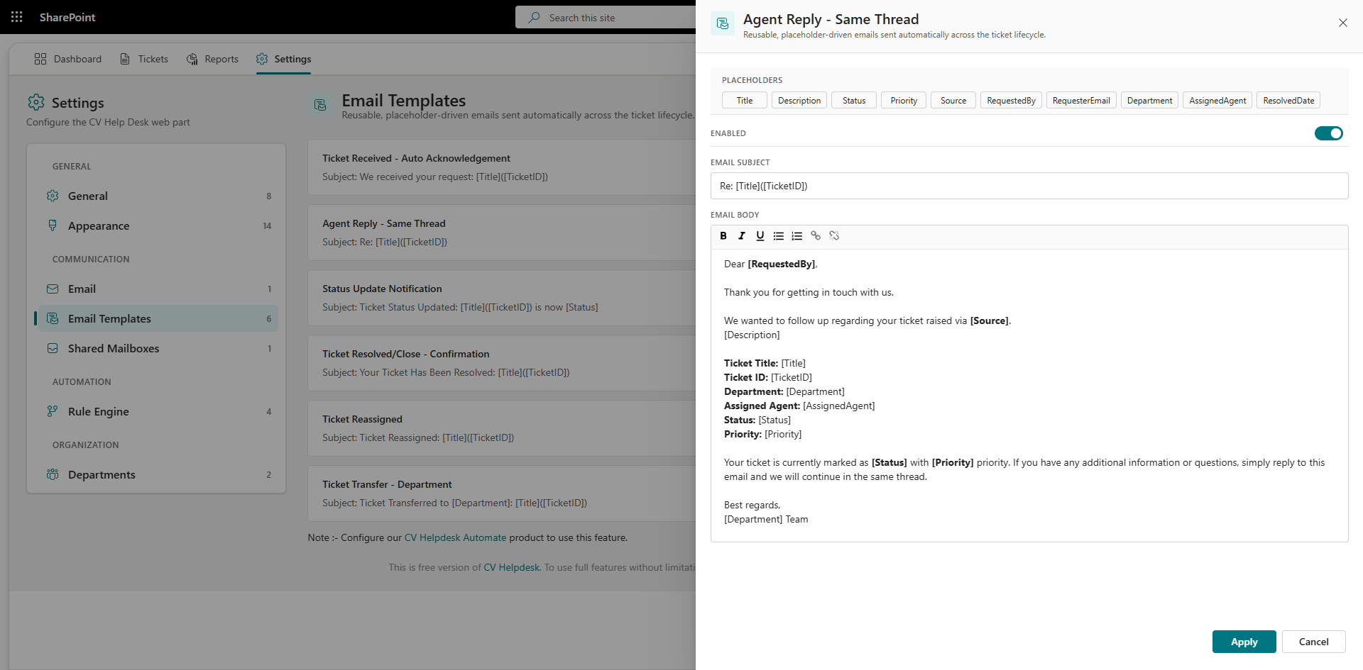CV-Helpdesk-email-templates